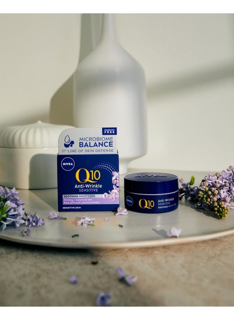 Nivea Q10 Anti-Wrinkle Sensitive Soothing Night Care 50 ml - Image 4